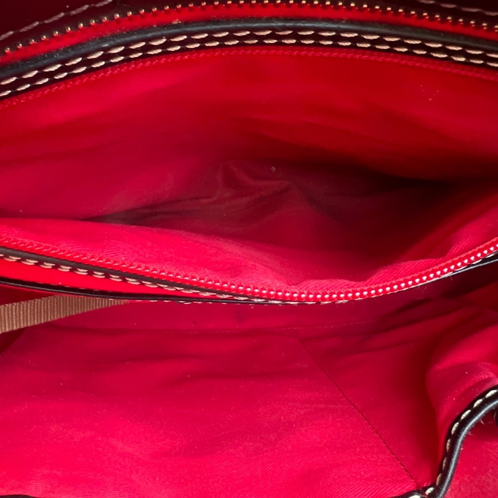 Dooney‎ & Bourke Denison Brielle Espresso Croc Embossed Leather Tote Black Trim - Picture 13 of 16